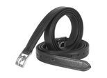 Equinate Leder Steigbügelriemen Superior mit Edelstahlschnallen schwarz 1,3 m