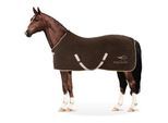 Equinate Abschwitzdecke Nevada aus Fleece mit Widerristpolster und Kreuzbegurtung braun 1,65 m