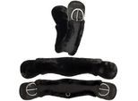Equinate Western Mondgurt anatomisch mit synthetischem Lammfell schwarz 65 cm