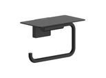 hansgrohe AddStoris S Toilettenpapierhalter 41789670 mit Ablage, matt schwarz