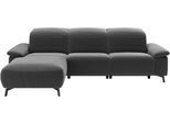 Ecksofa MUSTERRING "MR 370, intelligenter Komfort im modernen Design", grau (stone), B:280cm H:83cm T:180cm, 16% Baumwolle, 79% Polyester, 5% Polyacryl, Sofas, Ecksofa, Optionale Relaxfunktion, flexible Kopfteile & klappbare Armlehnen