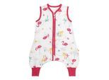 Babyschlafsack SCHLUMMERSACK "Schlafsack mit Füßen 0.5 Tog" Gr. 80, pink (flamingo), Schlafsäcke, Baby, L: 80cm, Obermaterial: 50% Baumwolle CO(Bio). 50% Viskose CV., L:80cm