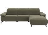 Ecksofa MUSTERRING "MR 370, intelligenter Komfort im modernen Design", grau (oliv), B:280cm H:83cm T:180cm, 95% Polyester, 5% Nylon, Sofas, Ecksofa, Optionale Relaxfunktion, flexible Kopfteile & klappbare Armlehnen