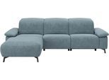 Ecksofa MUSTERRING "MR 370, intelligenter Komfort im modernen Design", blau (light, blau), B:280cm H:83cm T:180cm, 16% Baumwolle, 79% Polyester, 5% Polyacryl, Sofas, Ecksofa, Optionale Relaxfunktion, flexible Kopfteile & klappbare Armlehnen