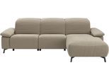 Ecksofa MUSTERRING "MR 370, intelligenter Komfort im modernen Design", beige (sand), B:280cm H:83cm T:180cm, 95% Polyester, 5% Nylon, Sofas, Ecksofa, Optionale Relaxfunktion, flexible Kopfteile & klappbare Armlehnen
