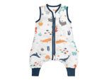 Babyschlafsack SCHLUMMERSACK "Schlafsack mit Füßen 0.5 Tog" Gr. 70, blau (meerestiere), Schlafsäcke, Baby, L: 70cm, Obermaterial: 50% Baumwolle CO(Bio). 50% Viskose CV., L:70cm