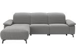 Ecksofa MUSTERRING "MR 370, intelligenter Komfort im modernen Design", grau, B:280cm H:83cm T:180cm, 95% Polyester, 5% Nylon, Sofas, Ecksofa, Optionale Relaxfunktion, flexible Kopfteile & klappbare Armlehnen
