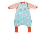 Babyschlafsack SCHLUMMERSACK "Schlafsack mit Füßen 3.5 Tog" Gr. 70, blau (bauernhof), Schlafsäcke, Baby, L: 70cm, Obermaterial: 100% Baumwolle CO(Bio)., L:70cm