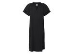 Midikleid KAFFE "Kleid KAyrsa", Damen, Gr. 34, N-Gr, schwarz (schwarz deep), Obermaterial: 52% Baumwolle CO. 48% Polyester PES., Kleider Midikleid