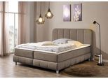 Boxbett HOME AFFAIRE "Abtenau inkl. Topper", hellbraun, B:167cm L:207cm, Komplettbetten, Boxbett, Boxbett, inkl. Topper