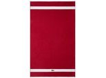 Badetuch LACOSTE "LCASUAL", rouge, B:90cm L:150cm, Frottier, Obermaterial: 100% Baumwolle, Handtücher, Badetuch, mit Label-Applikationen