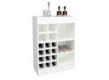 Küchenregal VCM "Küchenschrank Kommode Flaschen Weinregal Esilo", weiß, B:70cm T:38cm, Regale, Küchenregal
