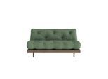 Daybett KARUP DESIGN "Roots Sofa Bed, Schlafsofa,, Bettfunktion, FSC-Massivholz", grün (olive grün), B:160cm H:85cm, Bezug: 80% Baumwolle, 20% Polyester, Daybetten, Daybett, Inkl. Futonmatratze, Made in Europe, langlebig, B: 140 oder 160 cm