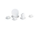 Geschirr-Set VILLEROY & BOCH "Kaffee-Set Royal 18er Set weiß", weiß, 18, Porzellan, Geschirr-Sets, Geschirr-Set, Spülmaschinengeeignet, Mikrowellenfest