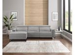 Ecksofa OTTO HOME "LUND, L-Form, 261cm, man. o. elektr. Relaxfunktion (mit USB-A)", grau (hellgrau), B:261cm H:97cm T:179cm, Webstoff 100% Polyester, Sofas, Ecksofa, und Kopfteilverstellung