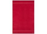 Badetuch LACOSTE "LLECROCO", rot (rouge), B:100cm L:150cm, Frottier, Obermaterial: 100% Baumwolle, Handtücher, Badetuch, mit Label-Applikationen