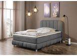 Boxbett HOME AFFAIRE "Abtenau inkl. Topper", anthrazit, B:147cm L:207cm, Komplettbetten, Boxbett, inkl. Topper