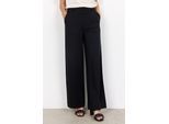 Anzughose SOYACONCEPT "SC-DANIELA 9", Damen, Gr. 36, N-Gr, schwarz, Web, Obermaterial: 73% Polyester, 24% Viskose, 3% Elasthan, unifarben, normal, Hosen Anzughose, aus Polyester, Viskose und Elasthan, weite Beinform, pflegeleicht