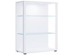 Mid.you Vitrine, Weiß, Kunststoff, 2 Fächer, 70x90x35 cm, stehend, in verschiedenen Größen erhältlich, Holzdekoren erhältlich, Wohnzimmer, Wohnwände, Vitrinenschränke