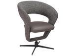 Moderano Armlehnstuhl, Grau, Dunkelgrau, Metall, Textil, Sternfuß, 62x84x62 cm, Stoffauswahl, Sitzfläche 360° drehbar, Esszimmer, Stühle, Esszimmerstühle, Armlehnenstühle