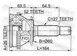 FEBEST Gelenksatz, Antriebswelle 1210sfa52 Vorderachse für HYUNDAI