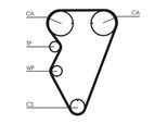 CONTINENTAL CTAM Wasserpumpe + Zahnriemensatz ct974wp1 für LAND ROVER