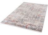 Teppich ASTRA "Gravina 231", bunt (multi), B:133cm H:8mm L:190cm, Kunstfaser, Viskose, Teppiche, Teppich, seidiger Schimmer durch Viskose, Hoch Tief Struktur, Wohnzimmer