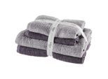 Vossen Frottierset Batoni, Grau, Textil, 4-teilig, Uni, ISO 9001, Fkt, Made in Austria, Oeko-Tex® Standard 100, hochwertige Qualität, Badtextilien, Handtuch-Sets