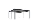Pergoline Doppel Carport aus Aluminium 6 m x 5,3 m anthrazit