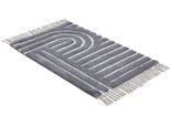 Badematte "»Bahamas Grafik«", anthrazit, H:20mm, Baumwolle, SCHÖNER WOHNEN-KOLLEKTION, Badematten, Badematte, waschbar, Baumwolle, Badvorleger mit Fransen, Badteppich