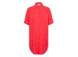 Blusenkleid KAFFE "Hemd KApauline", Damen, Gr. 36, N-Gr, rot (poppy rot), Obermaterial: 100% Baumwolle CO., Blusen Blusenkleid