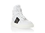 Sneaker PHILIPP PLEIN "Hexagon", Jungen, Gr. 24, Normalschaft, schwarz-weiß (01, weiß), Schuhe Sneaker