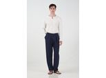 Strukturierte Faltenhose mit schmaler Passform