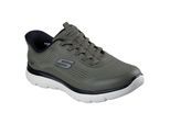 Skechers Summits Leyter Textil Herren Sneakers Oliv/Schwarz