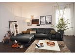 Wohnlandschaft MUSTERRING "MR 2490 Ecksofa mit erstklassigem Sitzkomfort, Long-Life-Leder", schwarz (anthrazit, s), B:342cm T:207cm, Sofas, Wohnlandschaft, Fuß Schwarz, Sitzhöhe 46cm, wahlweise mit Funktionen, Maße 342x207 cm