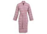 Unisex-Bademantel CARL ROSS "supercombed light" Gr. XL, rosa (rose quartz, sanftes weiß), L:115cm, Frottier, Hausmäntel, Unisex-Bademantel, Kimono