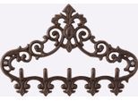 Hakenleiste HEINE HOME, braun, B:33cm H:22,5cm T:4cm, Metall, Hakenleisten, Hakenleiste