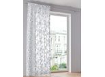 Gardine HEINE HOME Gr. 2, schwarz-weiß (weiß, schwarz), B:135cm H:175cm, Polyester, Viskose, Gardinen, Gardine