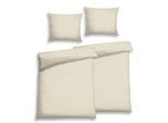 Bettwäsche FLORELLA "Uni ivory Edel-Satin, 100% Baumwolle", beige (ivory), B/L: 140cm x 200cm, 2 Stk., 2 Stk., Satin, B/L: 70cm x 90cm, Satin, Obermaterial: 100% Baumwolle CO. Obermaterial: 100% Baumwolle CO., Bettwäsche, Bettwäsche