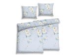 Bettwäsche FLORELLA "Rena sky Edel-Satin, 100% Baumwolle", blau (sky), B/L: 140cm x 200cm, 2 Stk., 2 Stk., Satin, B/L: 70cm x 90cm, Satin, Obermaterial: 100% Baumwolle CO. Obermaterial: 100% Baumwolle CO., Bettwäsche, Bettwäsche