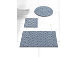 Badematte HEINE HOME Gr. 3, blau, rechteckig (60cm x 100cm ), 1 Stk., Badematten, Badematte