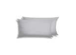 Kissenbezüge FLORELLA "Uni silber Edel-Satin, 100% Baumwolle", grau (silber), B:40cm L:80cm, Satin, Obermaterial: 100% Baumwolle CO., Kissenbezüge, Kissenbezüge