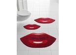 Badematte GRUND Gr. 1, bordeaux, rot, oval (40cm x 70cm ), 1 Stk., Badematten, Badematte