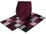 Badematte GRUND "Mosaik, Badvorleger, Badezimmer Teppich, sehr weich" Gr. 12, lila (beere), H:20mm, Kunstfaser, Badematten, Badematte, angenehm weich, auch als 3 teiliges Set erhältlich, Made in Europe
