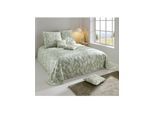 Tagesdecke HEINE HOME Gr. 3, natur, grün, B:270cm L:250cm, 50% Baumwolle, 50% Polyester, Tagesdecken, Tagesdecke
