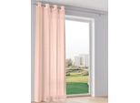 Gardine HEINE HOME Gr. 1, rosa (lachs), B:140cm H:145cm, Polyester, Gardinen, Gardine