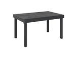 Ambia Garden Gartentisch mit Auszug, Anthrazit, Metall, Kunststoff, rechteckig, eckig, 135x270x75 cm, ausziehbar, Gartenmöbel, Gartentische, Gartentische ausziehbar