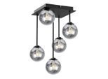 Novel Hängeleuchte, Schwarz, Metall, Glas, rund,rund, 25.5x41x25.5 cm, RoHS, CE, Lampen & Leuchten, Innenbeleuchtung, Hängelampen, Pendelleuchten