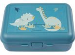Lunchbox STERNTALER "Dino Rexi", Kinder, Gr. B/H/L: 19cm x 7,5cm x 14cm, blau (mittelblau), Polyprophylen (PP), Lebensmittelaufbewahrungsbehälter Lunchbox, Made in Germany