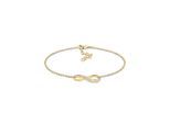 Armband ELLI "Infinity/Unendlichkeit mit Zirkonia 925 Silber", gold, Armbänder, Damen, 19cm,mit Steinen, Silber 925 (Sterlingsilber), Armband